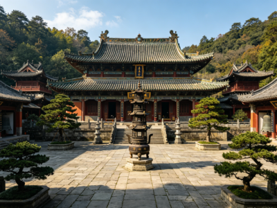 玉皇觀千年古寺全景图生成